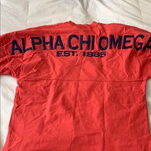 Alpha Chi Omega pink Spirit jersey